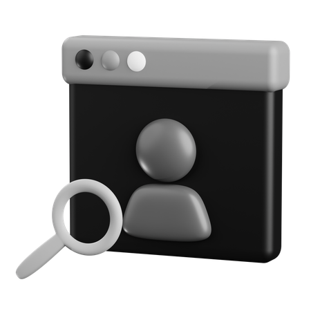 Busqueda de contacto  3D Icon