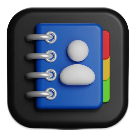연락처 책  3D Icon
