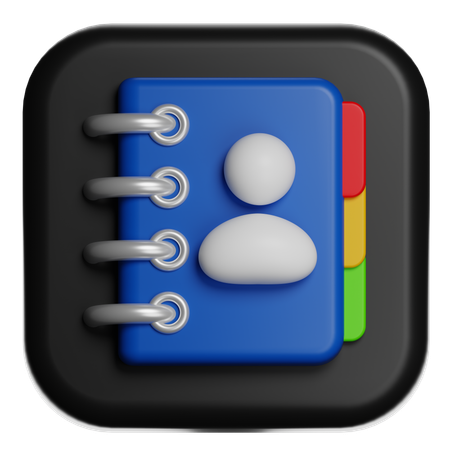 Contacts Book  3D Icon