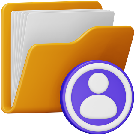 Contacts Folder  3D Icon