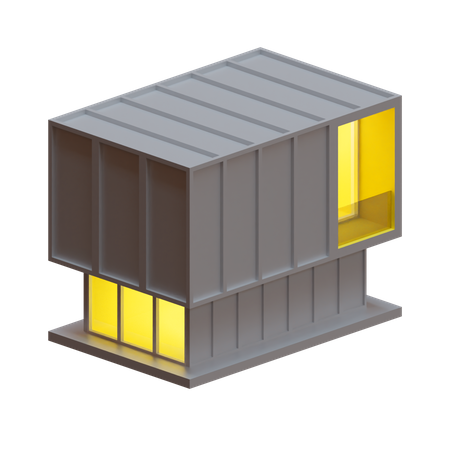 Containerkastenhaus  3D Illustration