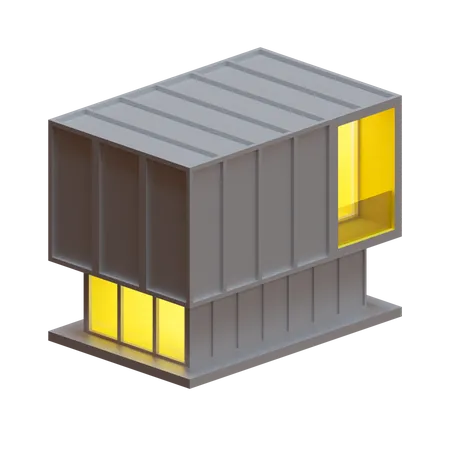 Container Box House  3D Illustration