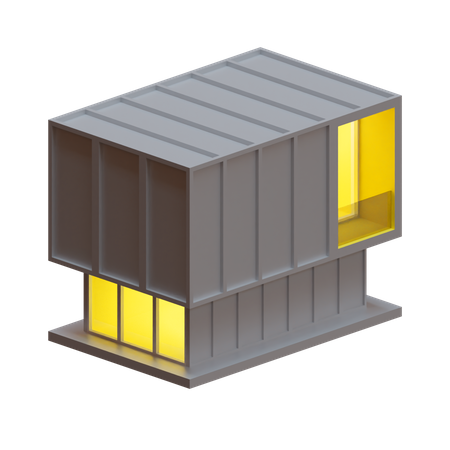 Container Box House  3D Icon