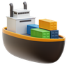 shipping boat 3d logos