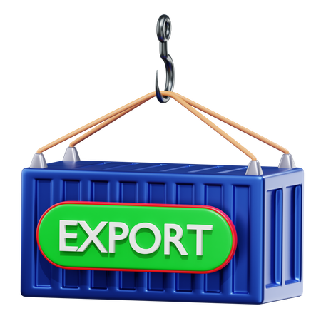 Container Export  3D Icon