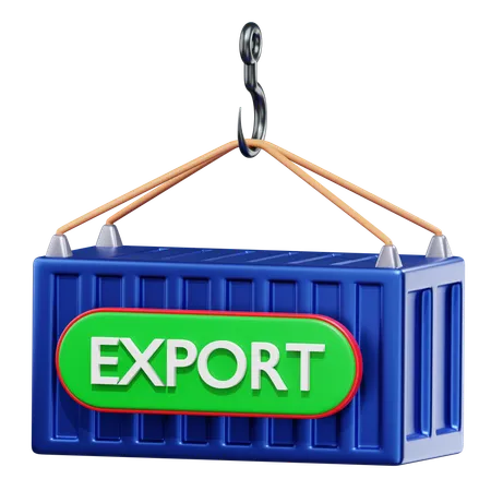 Container Export  3D Icon