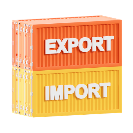 Container Export Import  3D Icon