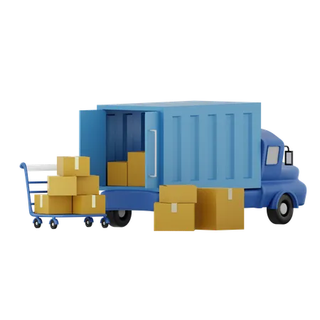 Container Loading  3D Icon