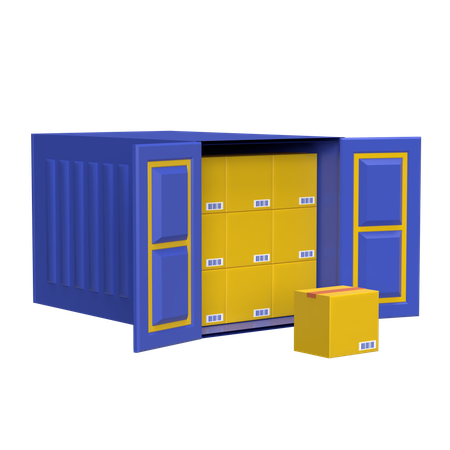 Container Logistic  3D Icon