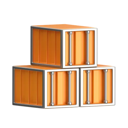 Container Packages  3D Icon