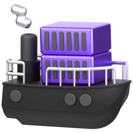 Container Ship  3D Icon
