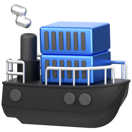 Container Ship  3D Icon