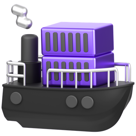Container Ship  3D Icon