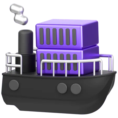 Container Ship  3D Icon