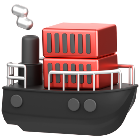 Container Ship  3D Icon