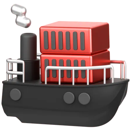 Container Ship  3D Icon