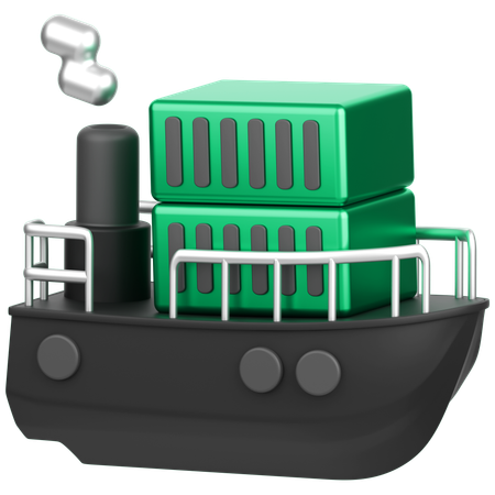 Container Ship  3D Icon