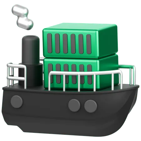 Container Ship  3D Icon