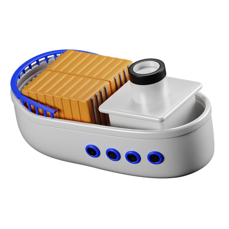 Container Ship  3D Icon