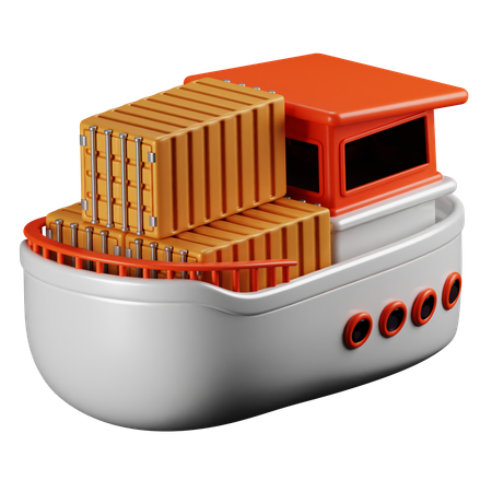 Container Ship  3D Icon