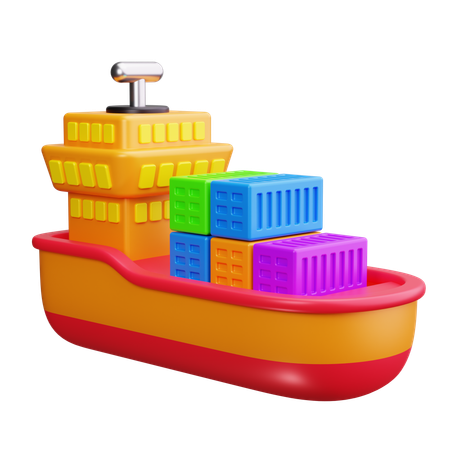 Container Ship  3D Icon