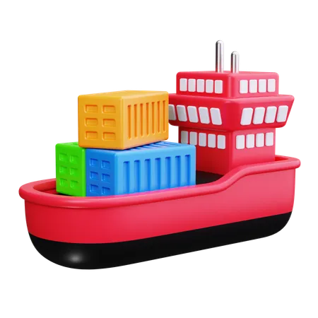 Container Ship  3D Icon