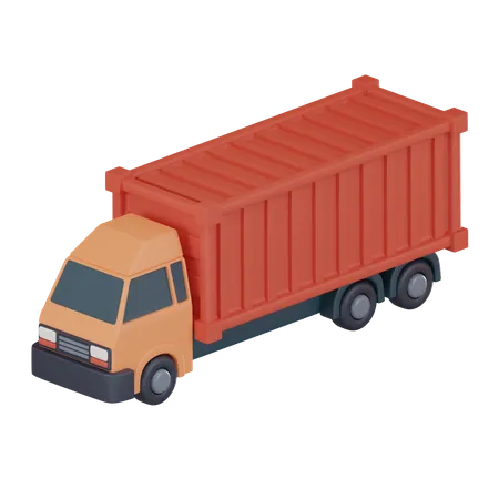 Icon Container Truck Symbolizes Logistics Delivery Services Transporting Goods Use In Presentations Marketing Materials Website Designs Related Logistics Shipping 3 D Render Illustration 3D Icon