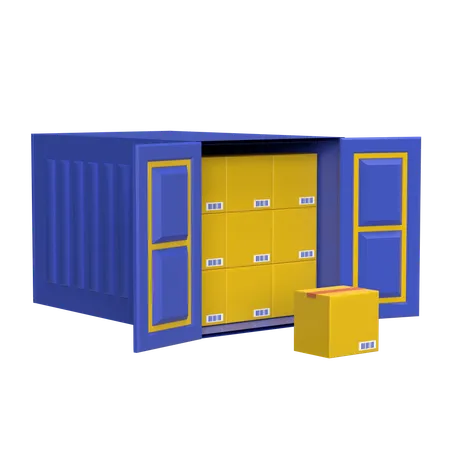 Containerlogistik  3D Icon