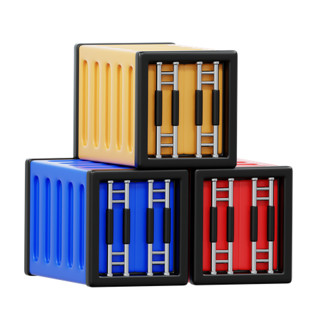 Containers Stack  3D Icon
