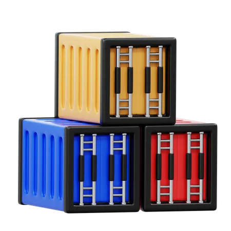 Containers Stack  3D Icon