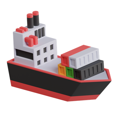 Containerschiff  3D Illustration