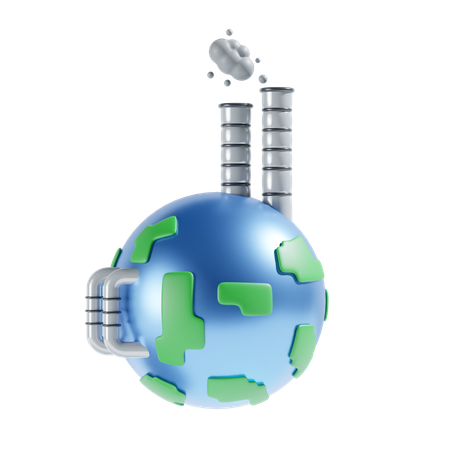 La contaminación del aire  3D Icon