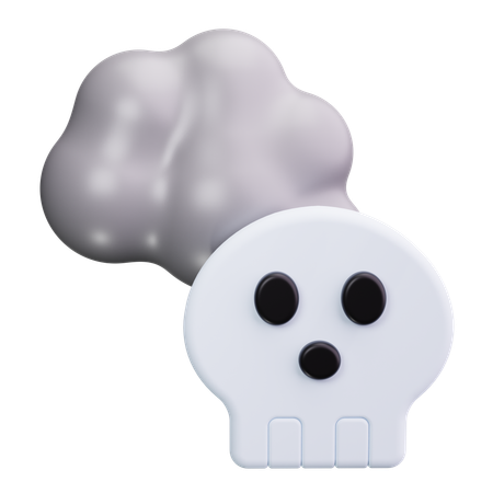 Contaminación del aire del cráneo  3D Icon