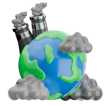 Contaminación global  3D Icon