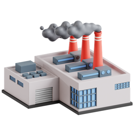 Contaminación industrial  3D Icon