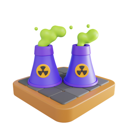 Contaminación nuclear  3D Icon