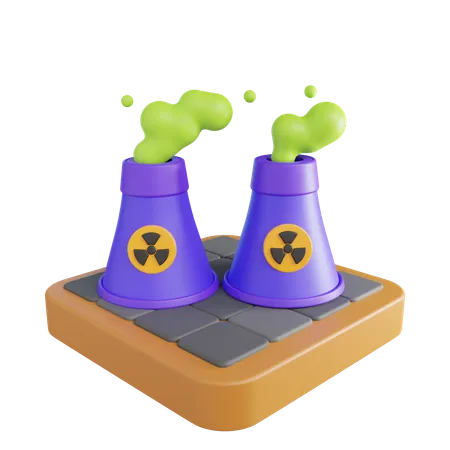 Contaminación nuclear  3D Icon