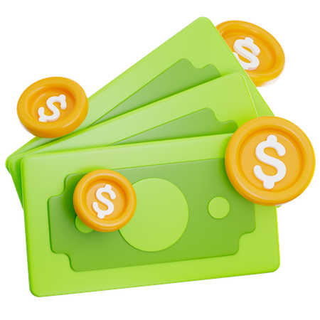 Contas em dólar  3D Icon