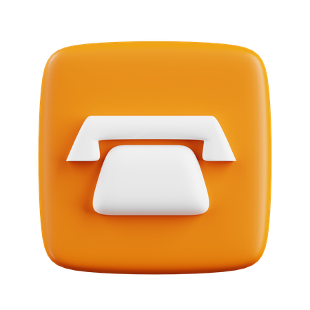 Telefone de contato  3D Icon