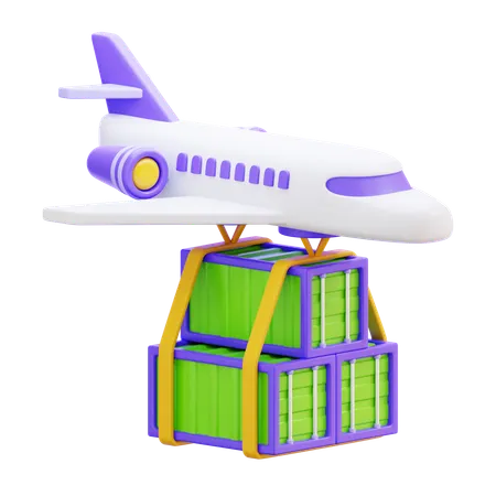 Contêiner de carga aérea  3D Icon