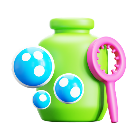 Contenedor de burbujas  3D Icon