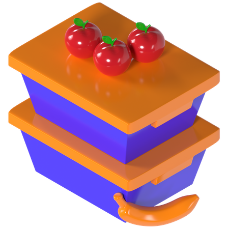 Contenedor de comida  3D Illustration