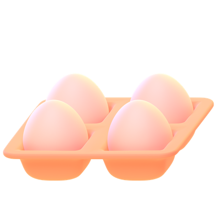 Contenedor de huevos  3D Icon
