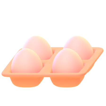 Contenedor de huevos  3D Icon