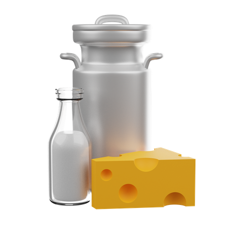 Contenedor de leche  3D Icon