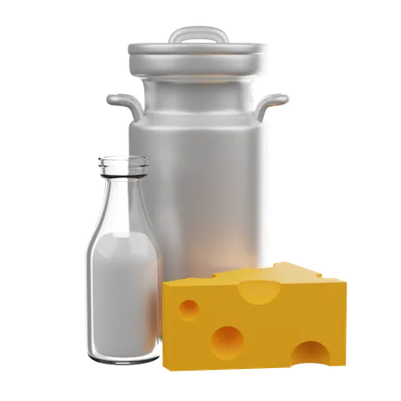 Contenedor de leche  3D Icon