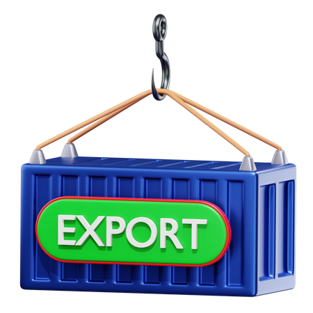 Exportación de contenedores  3D Icon