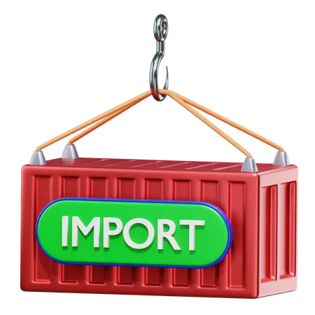 Importación de contenedores  3D Icon