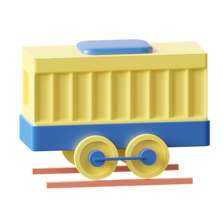 Contenedor de tren de carga  3D Icon