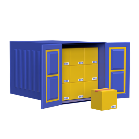 Logistique de conteneurs  3D Icon